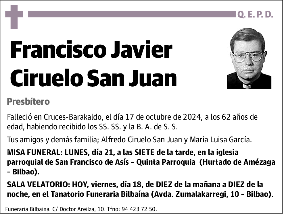 Francisco Javier Ciruelo San Juan