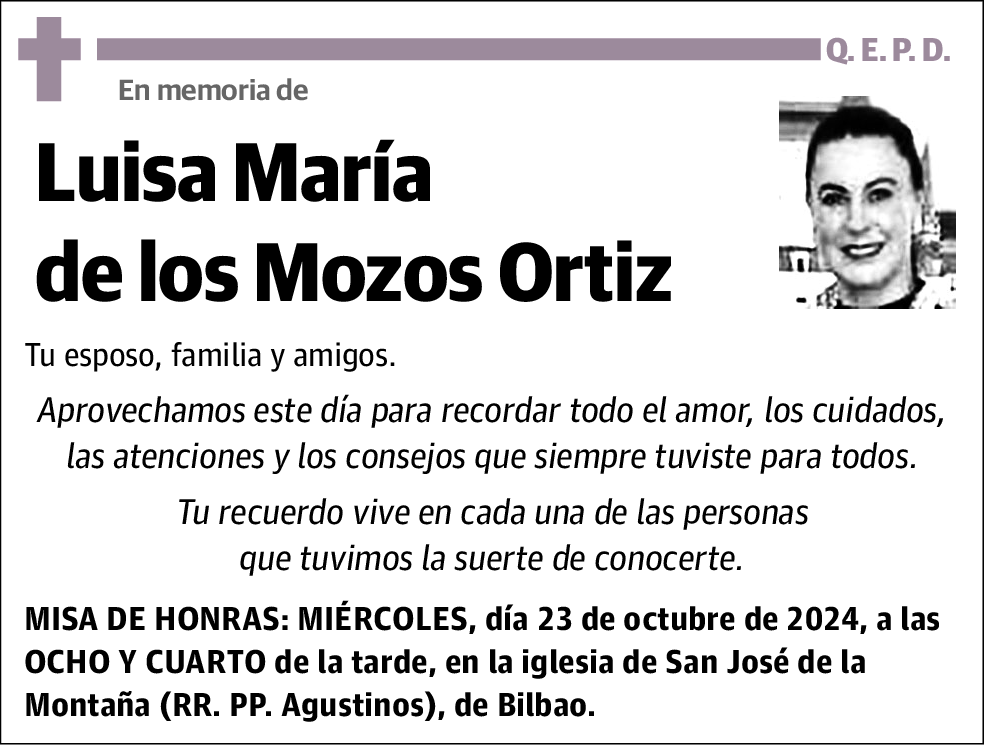 Luisa Maria de Los Mozos Ortiz