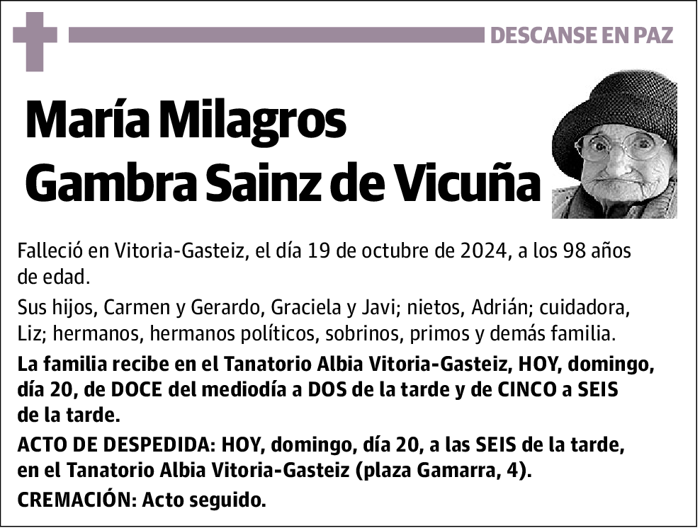 María Milagros Gambra Sainz de Vicuña