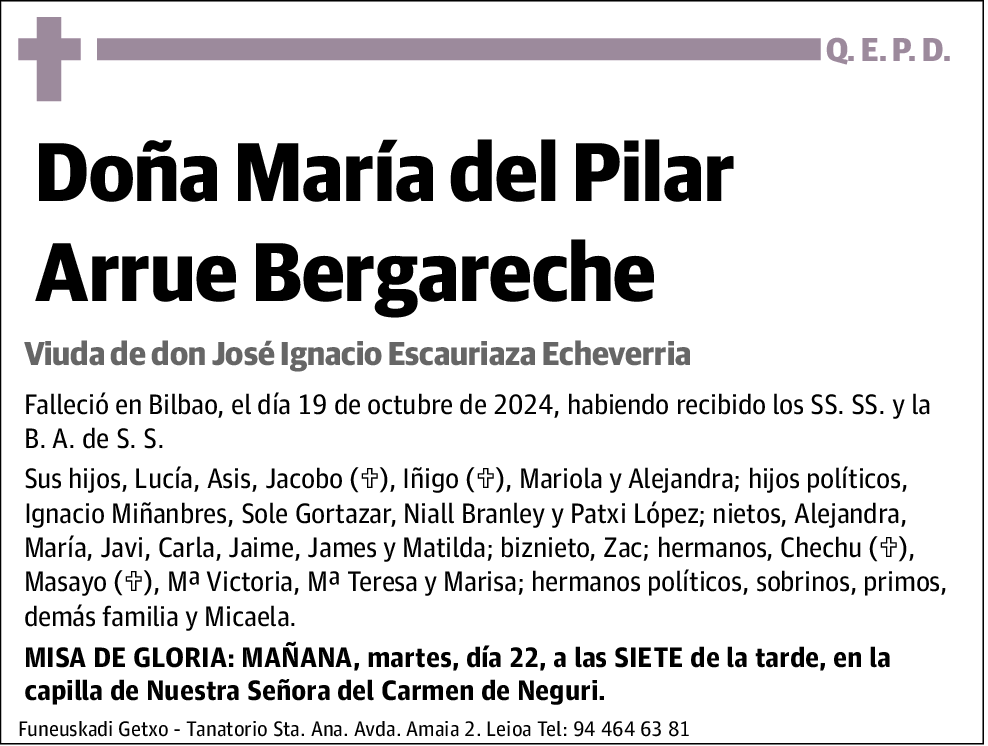 María del Pilar Arrue Bergareche