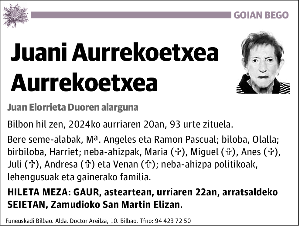 Juani Aurrekoetxea Aurrekoetxea