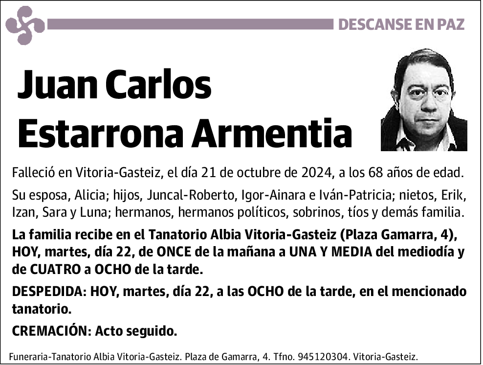 Juan Carlos Estarrona Armentia