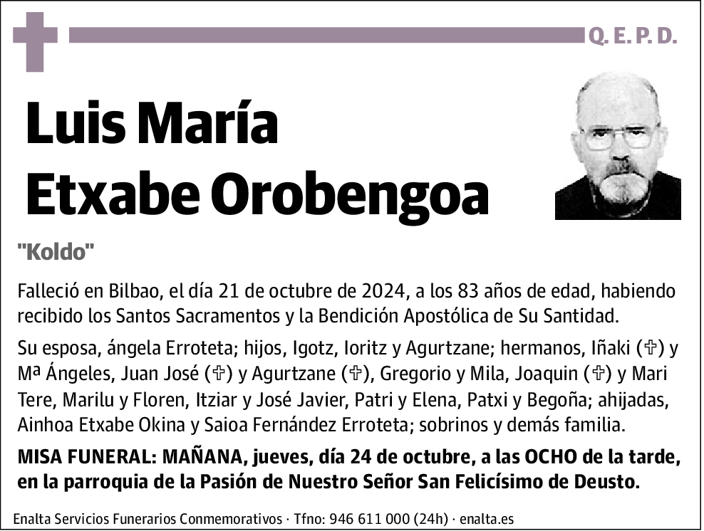 Luis María Etxabe Orobengoa