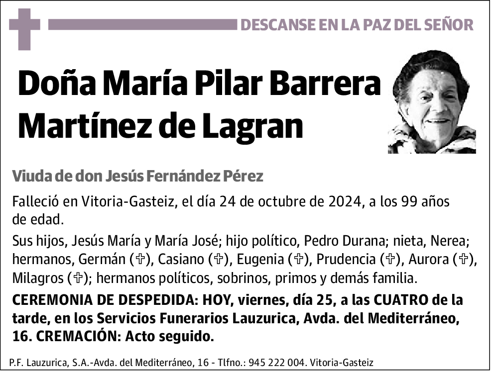 María Pilar Barrera Martínez de Lagran