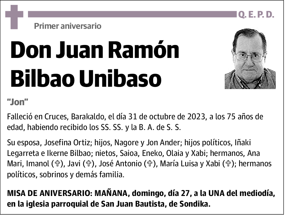 Juan Ramón Bilbao Unibaso