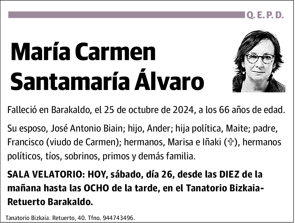 María Carmen Santamaría Álvaro