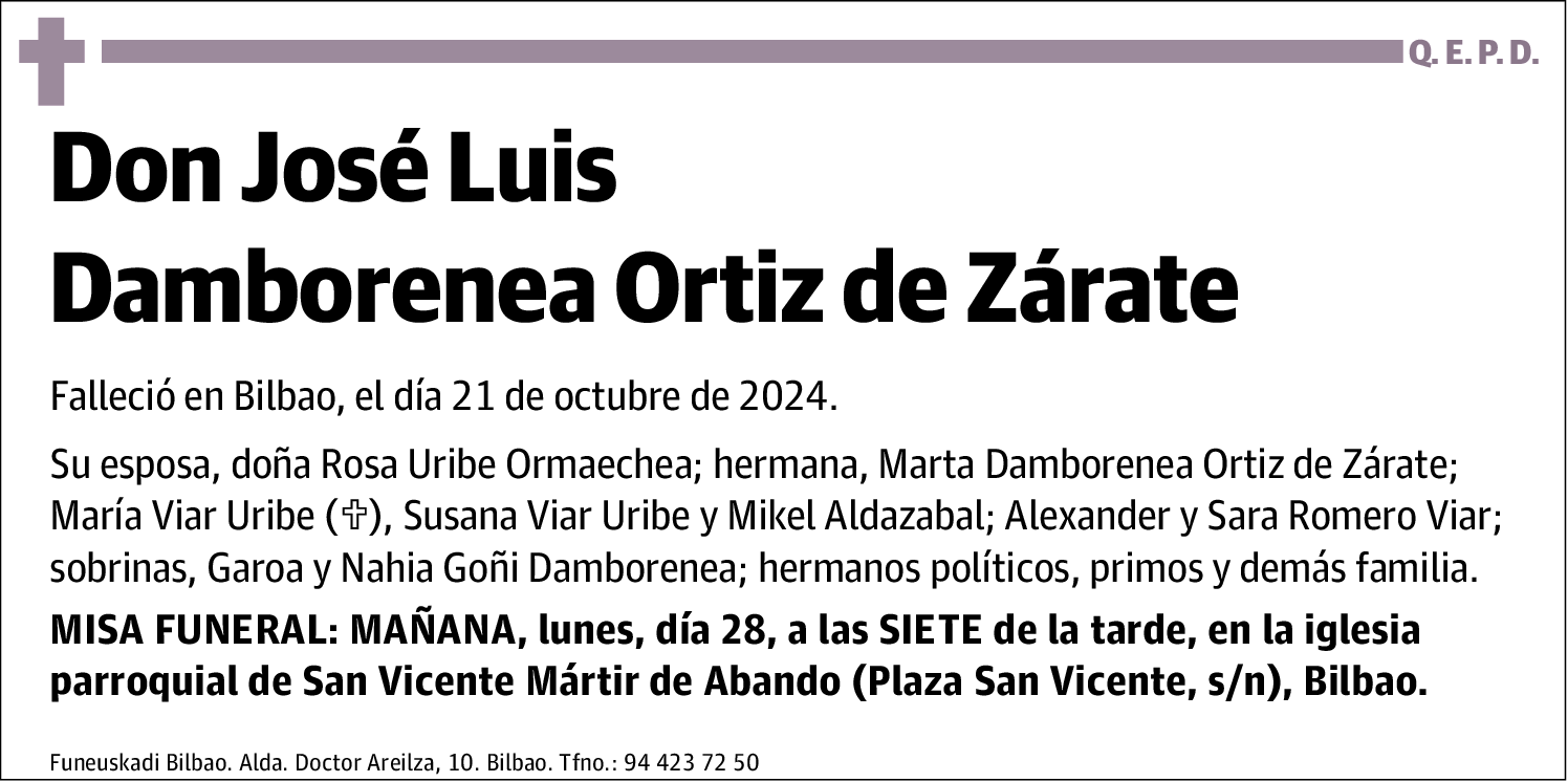 José Luis Damborenea Ortiz de Zárate