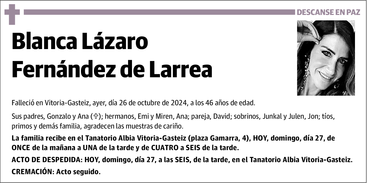Blanca Lázaro Fernández de Larrea