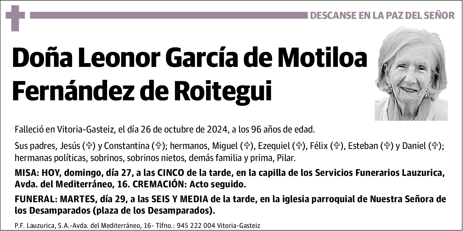 Leonor García de Motiloa Fernández de Roitegui