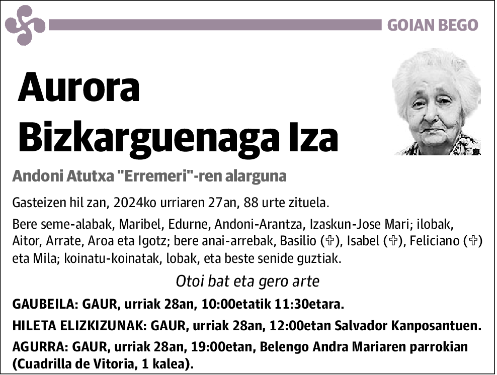 Aurora Bizkarguenaga Iza