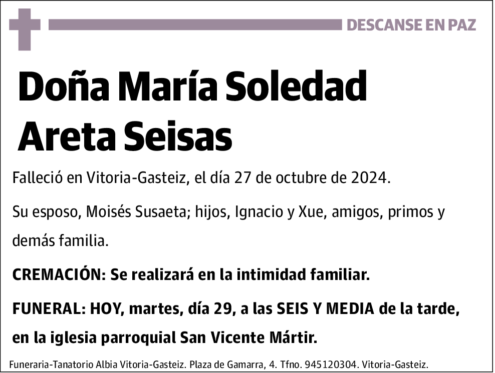 María Soledad Areta Seisas