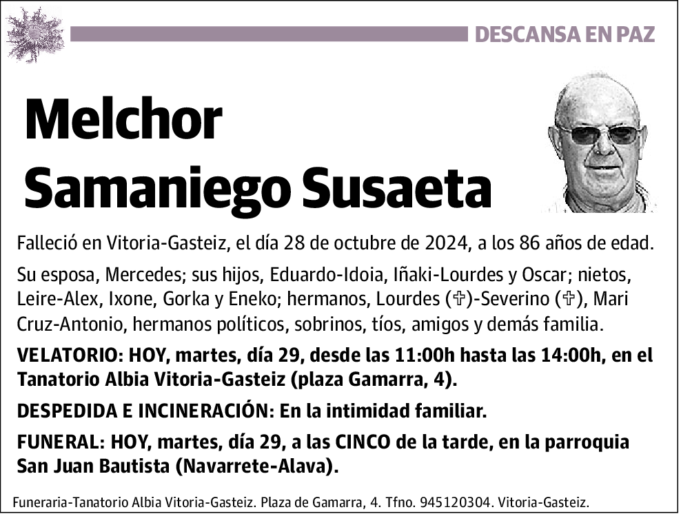 Melchor Samaniego Susaeta