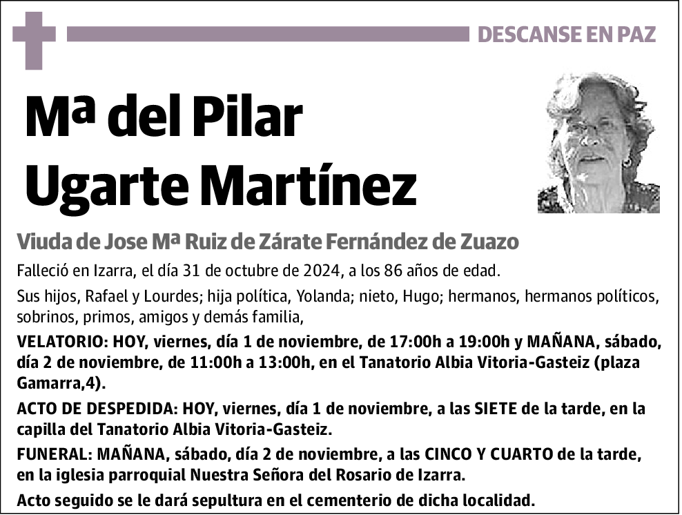 Mª del Pilar Ugarte Martínez de Lafuente