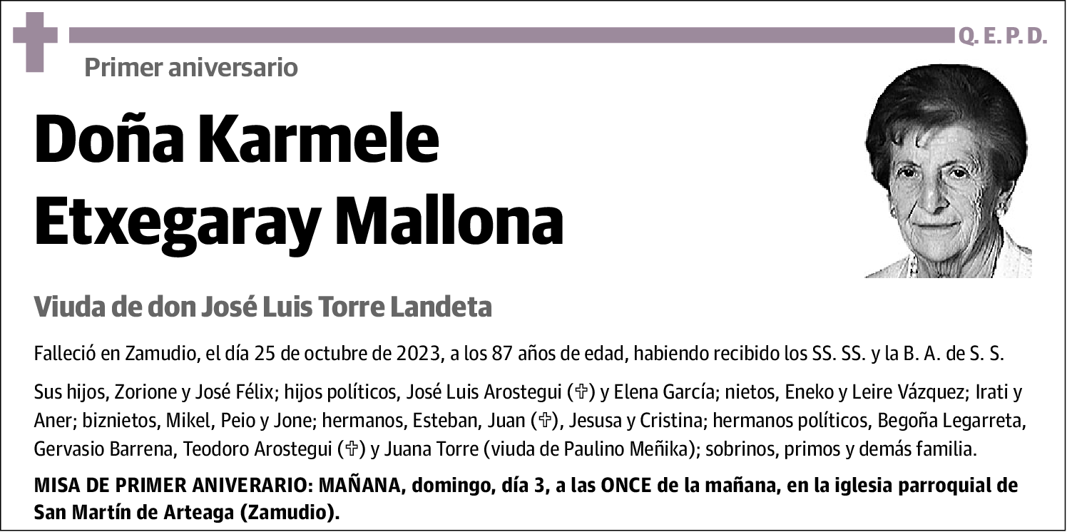 Karmele Etxegaray Mallona