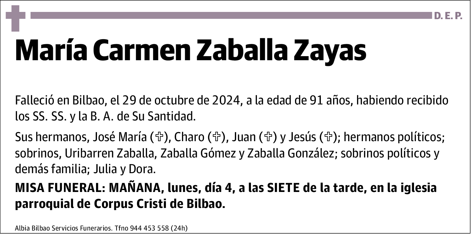 María Carmen Zaballa Zayas