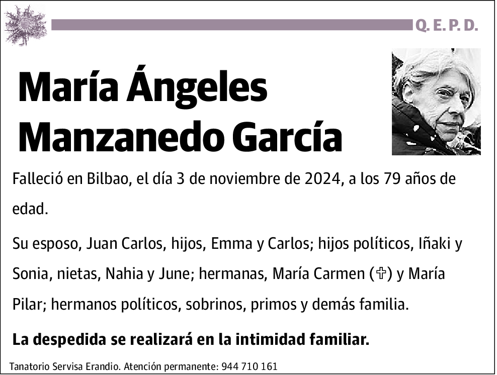 María Ángeles Manzanedo García