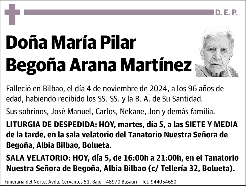 María Pilar Begoña Arana Martínez