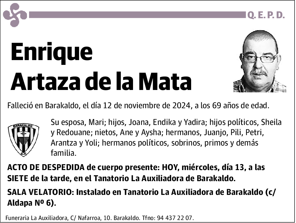 Enrique Artaza de la Mata