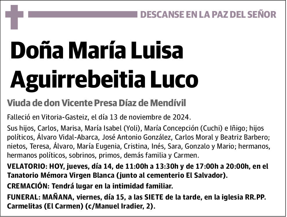 María Luisa Aguirrebeitia Luco