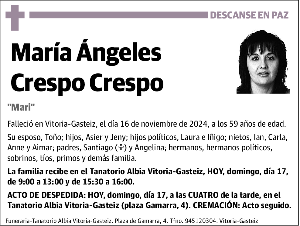 María Ángeles Crespo Crespo