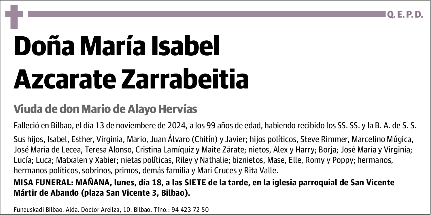 María Isabel Azcarate Zarrabeitia