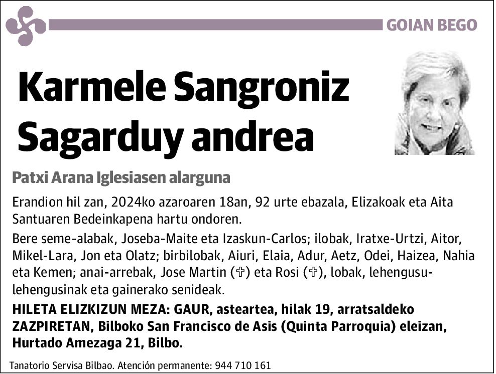 Karmele Sangroniz Sagarduy