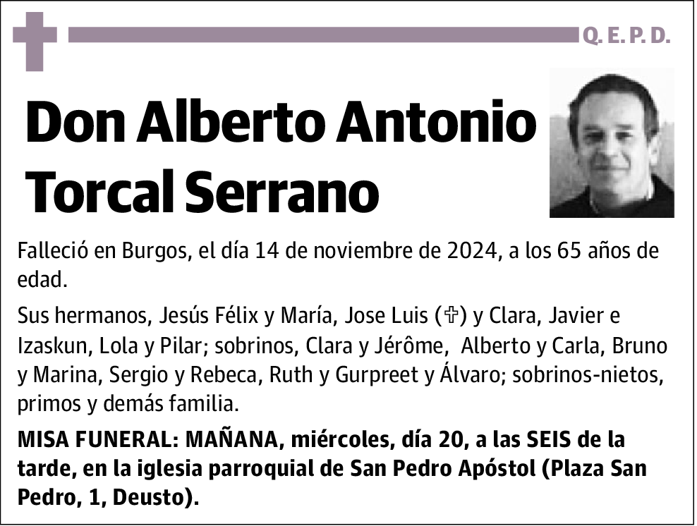 Alberto Antonio Torcal Serrano