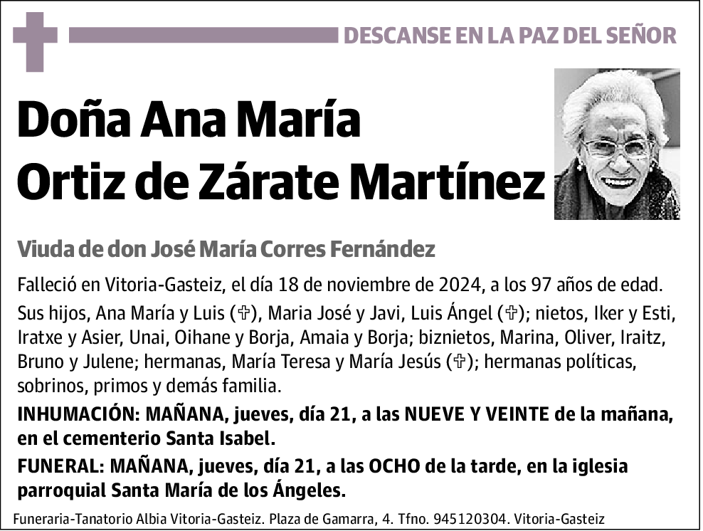 Ana María Ortiz de Zárate Martínez