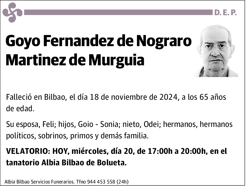 Goyo Fernandez de Nograro Martinez de Murguia