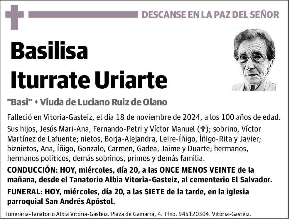Basilisa Iturrate Uriarte