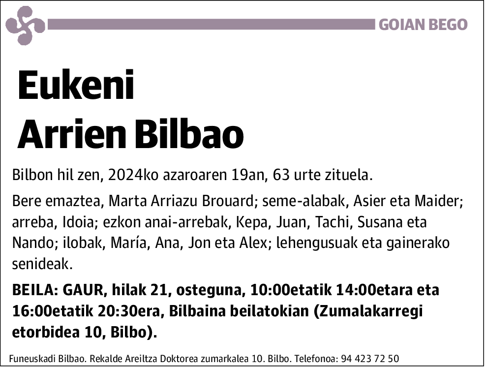 Eukeni Arrien Bilbao