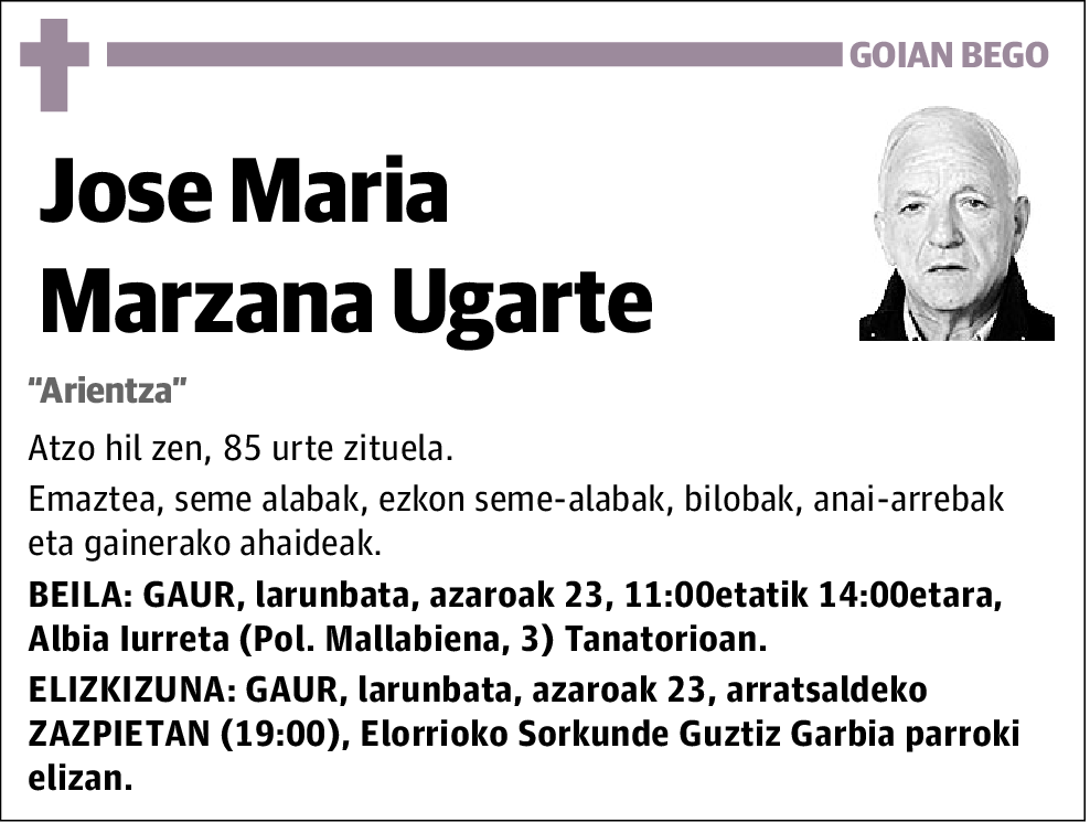 Jose Maria Marzana Ugarte