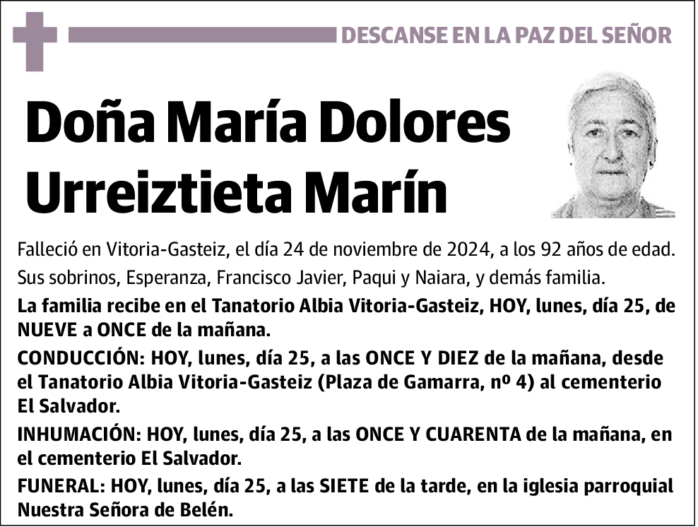 María Dolores Urreiztieta Marín
