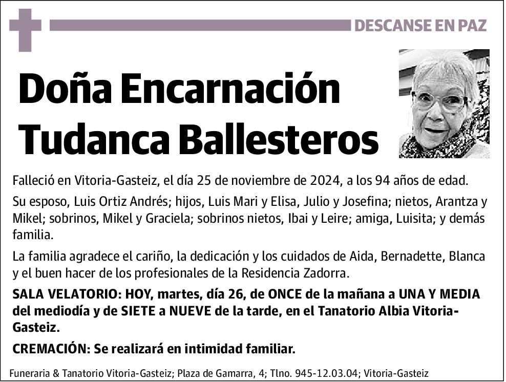 Encarnación Tudanca Ballesteros