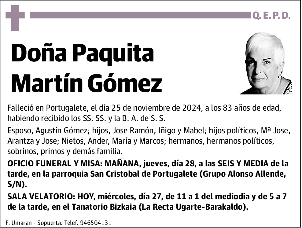 Paquita Martín Gómez