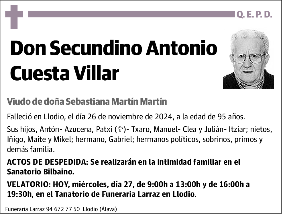 Secundido Antonio Cuesta Villar