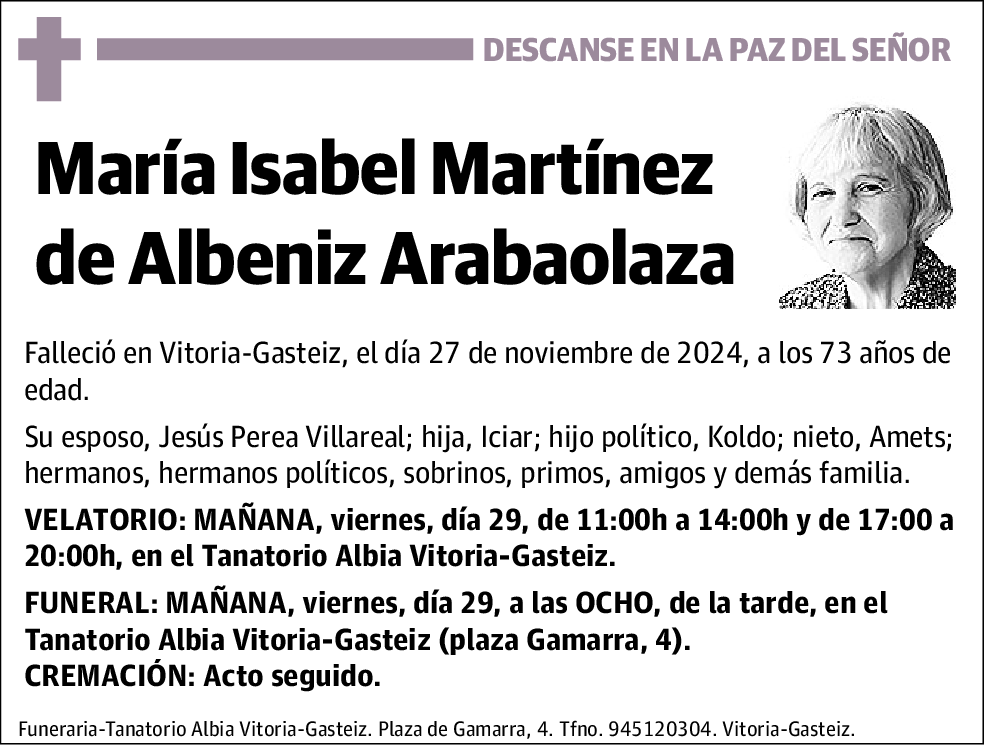 María Isabel Martínez de Albéniz Arabaolaza