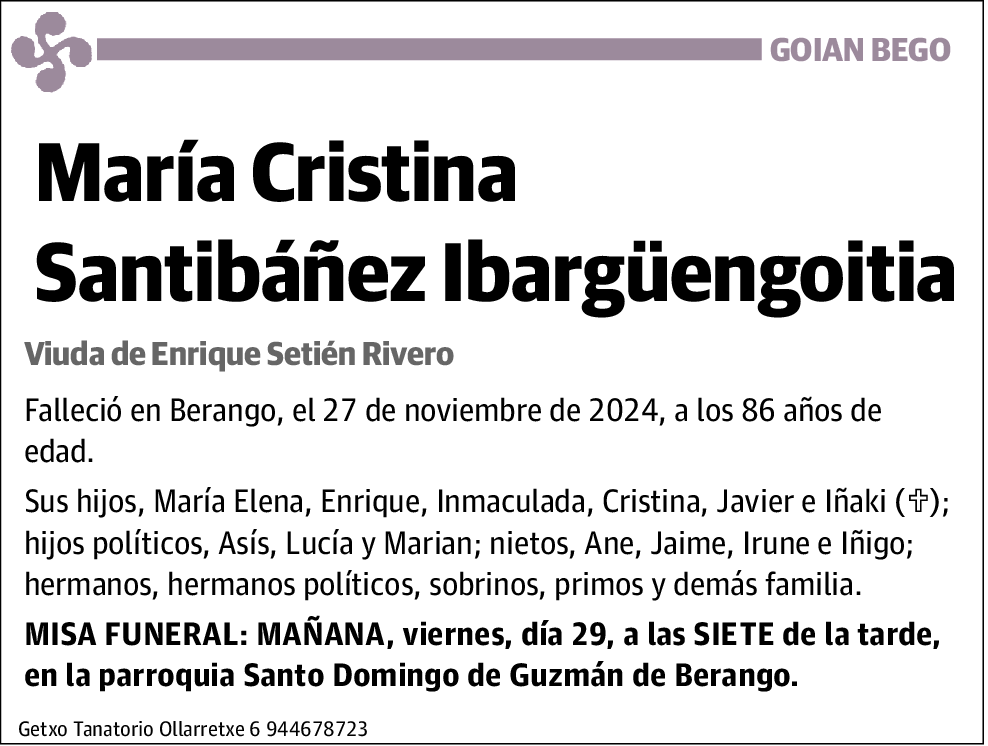 María Cristina Santibáñez Ibargüengoitia