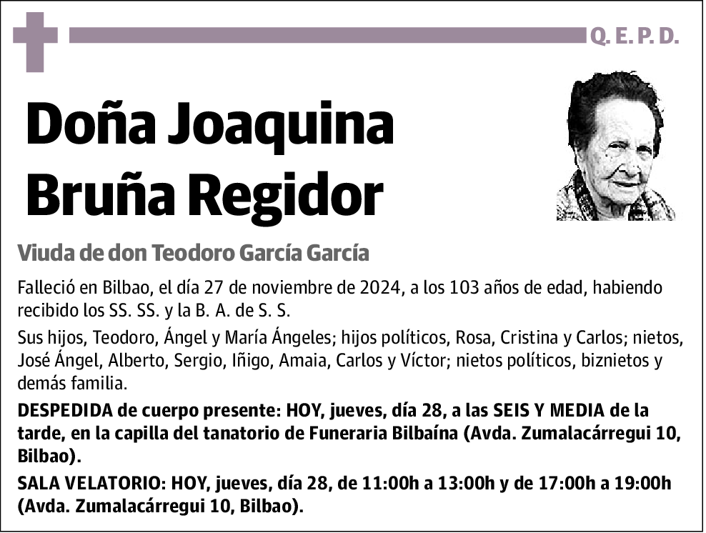 Joaquina Bruña Regidor