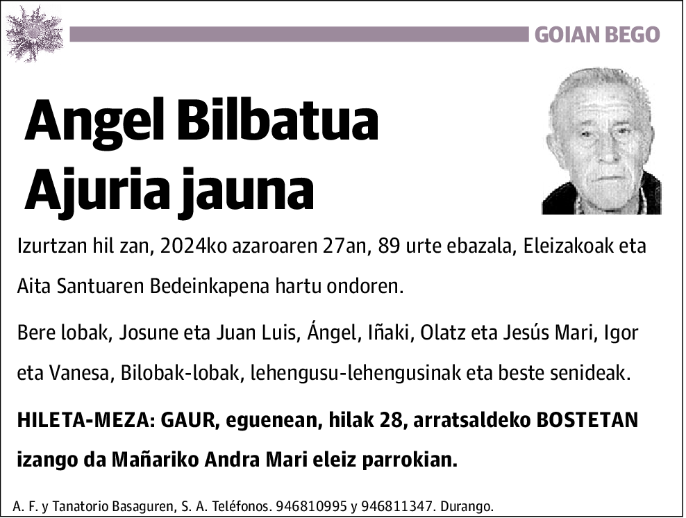 Angel Bilbatua Ajuria