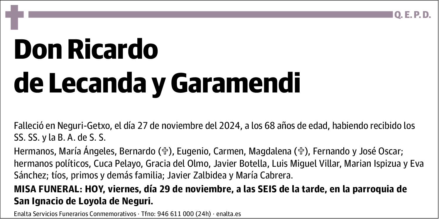 Ricardo de Lecanda y Garamendi