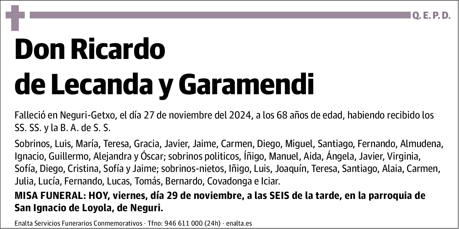 Ricardo de Lecanda y Garamendi