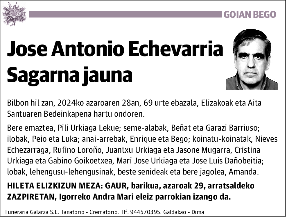 Jose Antonio Echevarria Sagarna