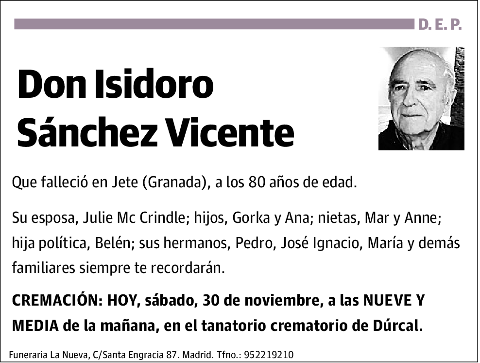 Isidoro Sánchez Vicente