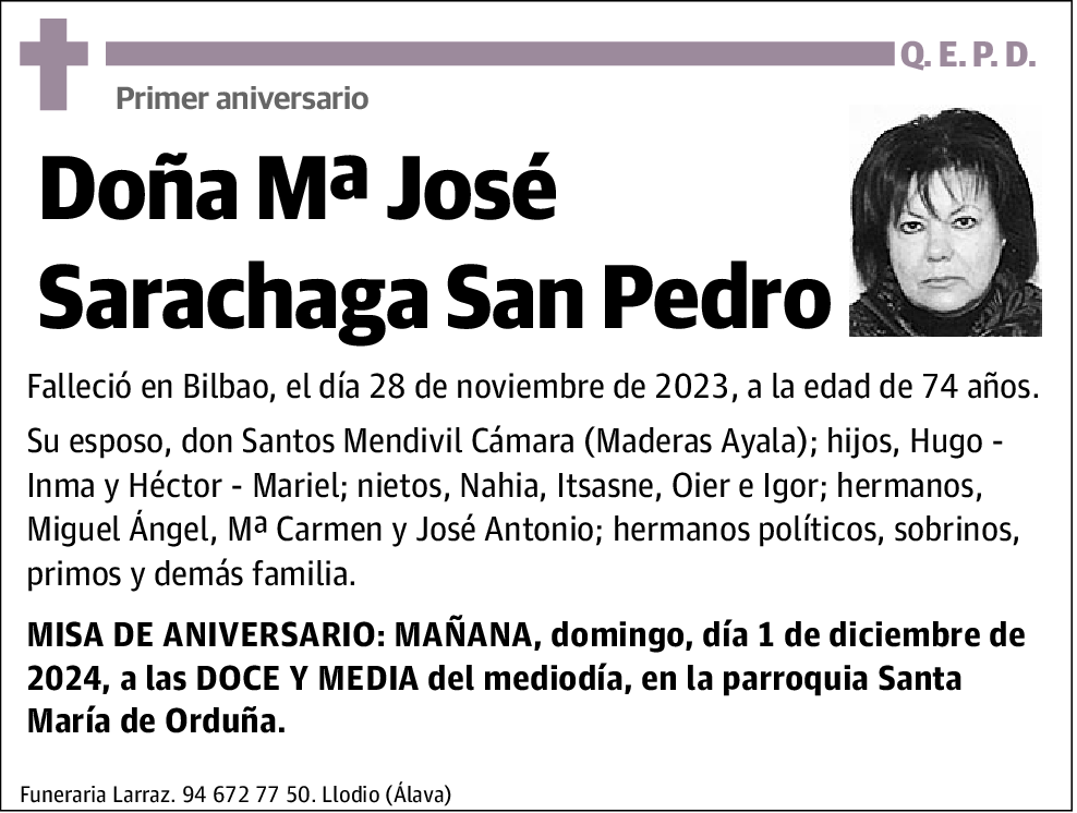 Mª José Sarachaga San Pedro