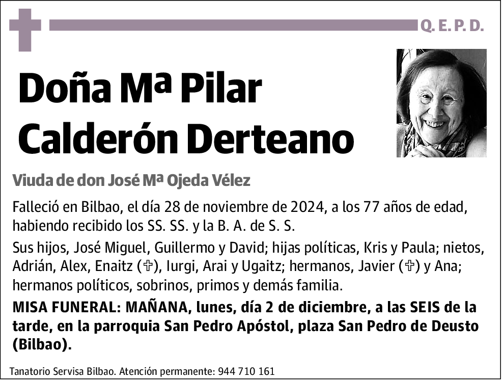 Mª Pilar Calderón Derteano