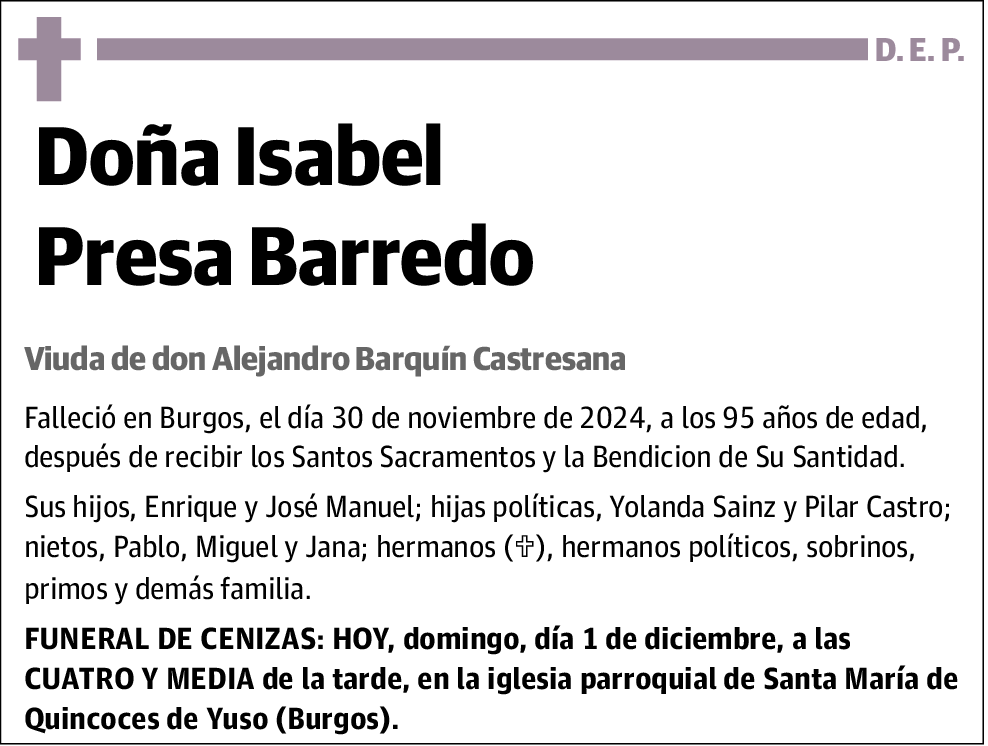 Isabel Presa Barredo