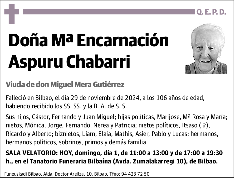 Maria Encarnación Aspuru de Chabarri