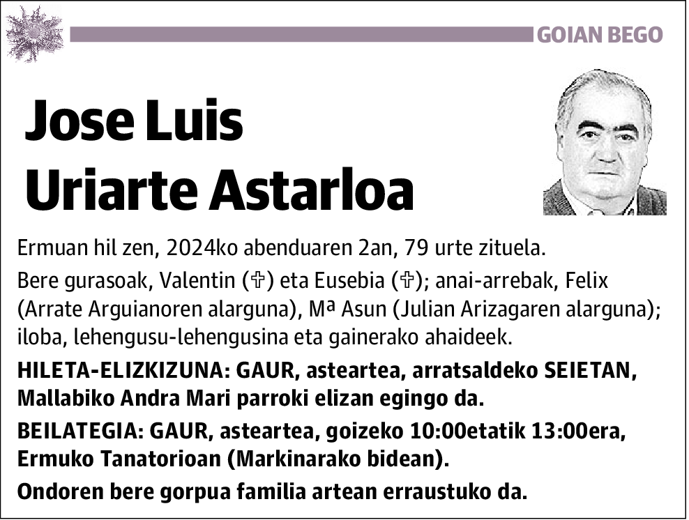 Jose Luis Uriarte Astarloa