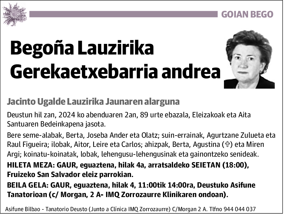 Begoña Lauzirika Gerekaetxebarria